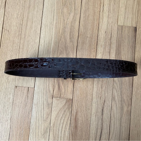 EUC Ann Taylor Embossed Calf Patent Leather Dark Brown
Mock Croc Belt M/L - Picture 9 of 9